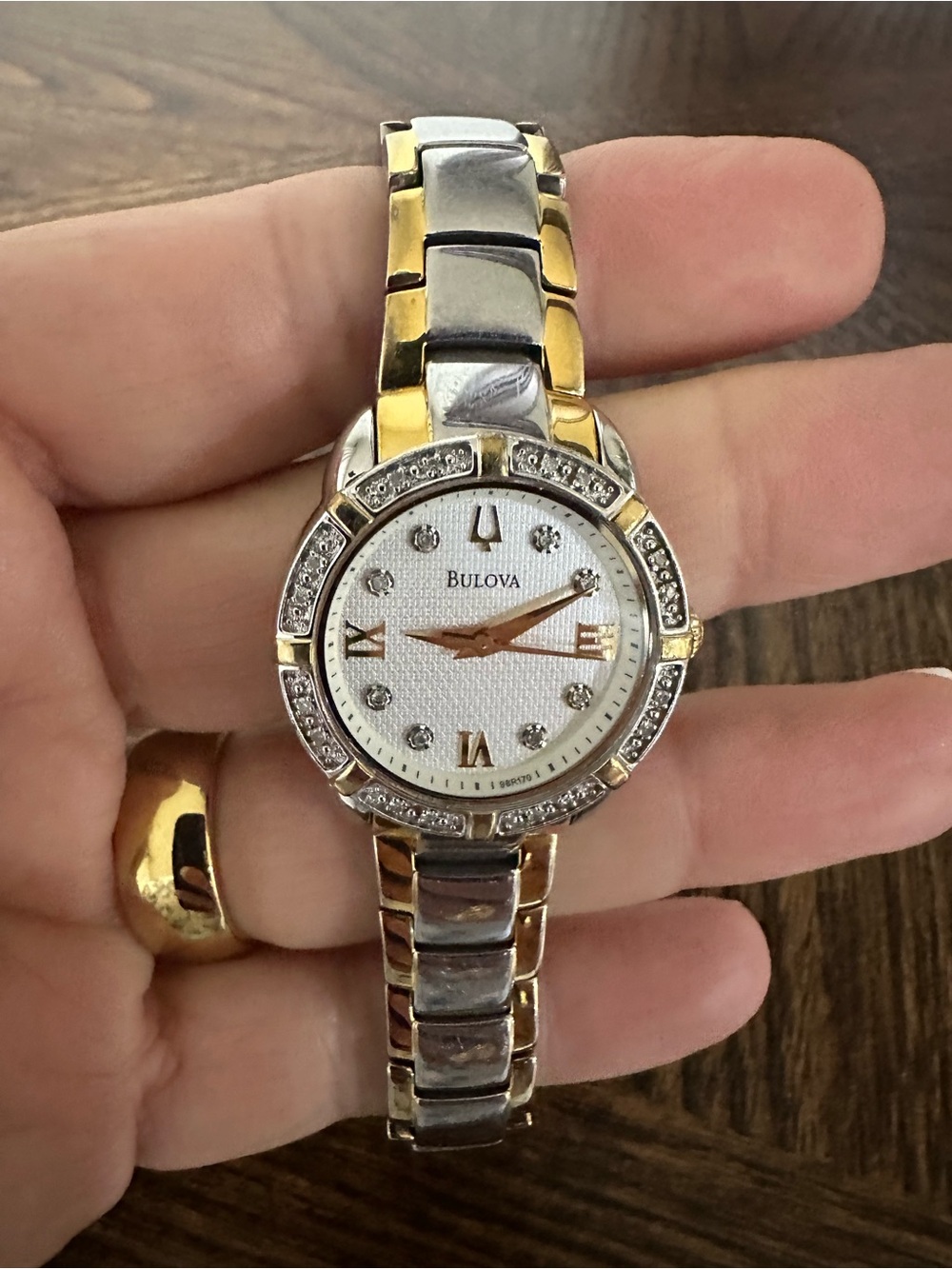 Bulova Two-Tone Gold & Silver Women's Diamond Watch